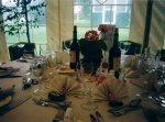 Interior of wedding Marquee, click to enlarge